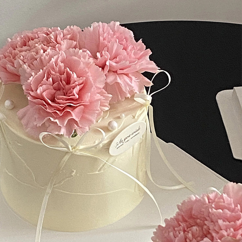 2025母亲节氛围感康乃馨蛋糕装饰简约妈妈生日DIY蝴蝶结丝带装扮,淘宝优惠券,粉丝福利购,淘宝优惠卷