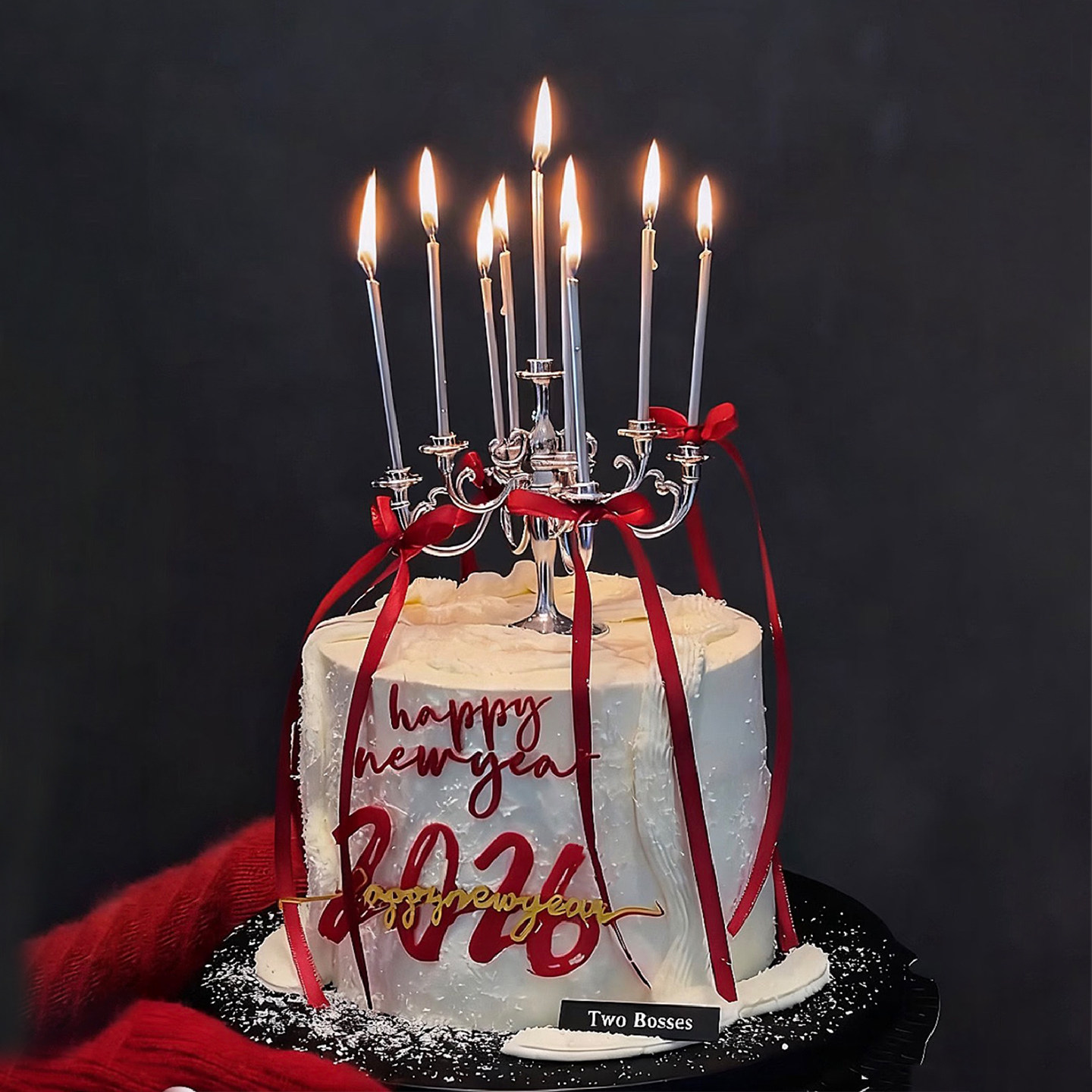 2026新年跨年元旦氛围感复古烛台蛋糕装饰数字英文亚克力DIY丝带,淘宝优惠券,粉丝福利购,淘宝优惠卷