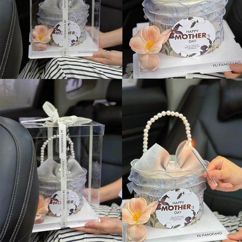 3.8妇女节高级感DIY手提包蛋糕装饰复古印花围边仿真花祝福语卡片,淘宝优惠券,粉丝福利购,淘宝优惠卷