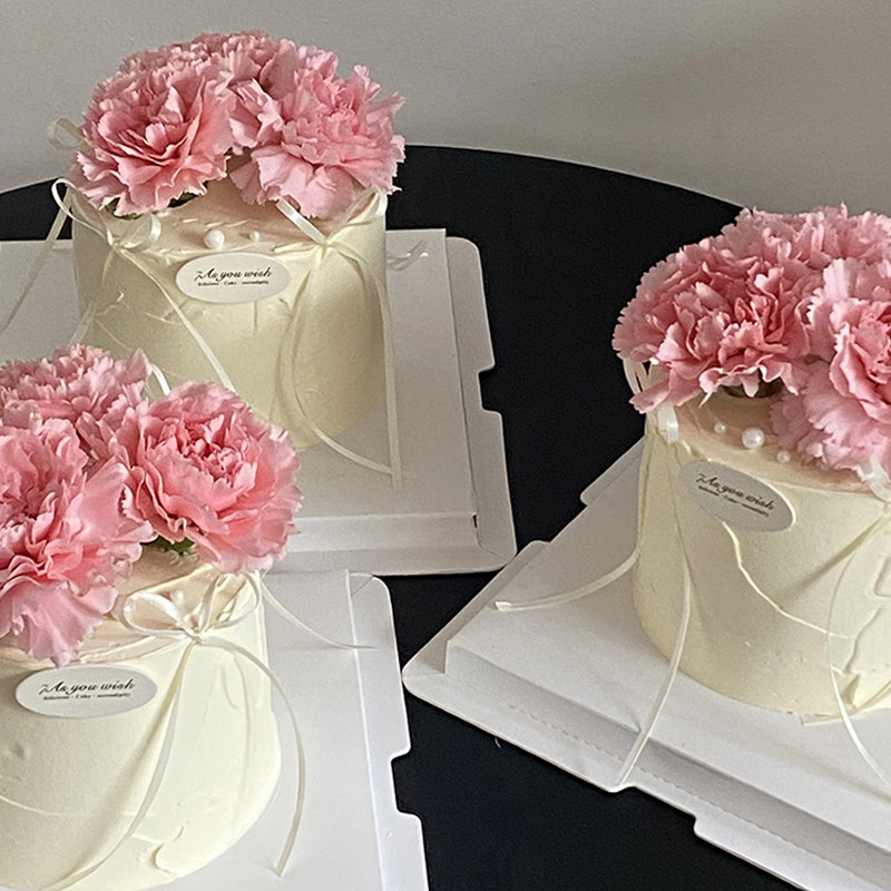 2025母亲节氛围感康乃馨蛋糕装饰简约妈妈生日DIY蝴蝶结丝带装扮,淘宝优惠券,粉丝福利购,淘宝优惠卷
