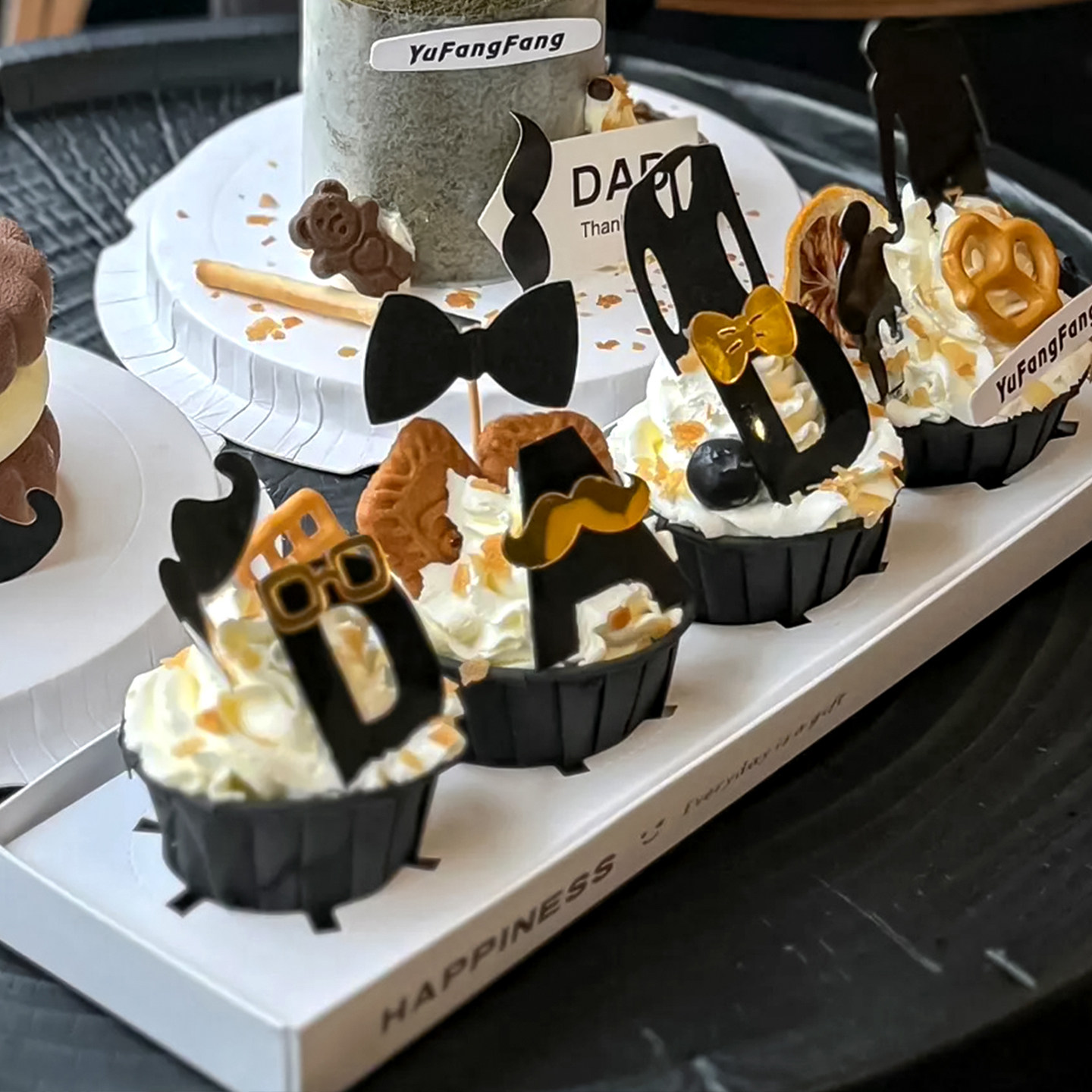 父亲节快乐emoji蛋糕装饰胡子老爸西服DAD亚克力夹心饼干纸杯插件,淘宝优惠券,粉丝福利购,淘宝优惠卷