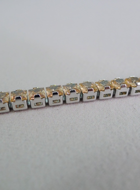 绿 长19.5CM淡茶色多切面仿水晶立体方块简约手链