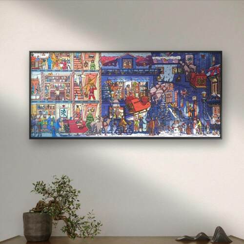 VINLAA为㚓潮品拼图福思VOX裱框相框缤纷都市铝合金长画相框定制 - 图0