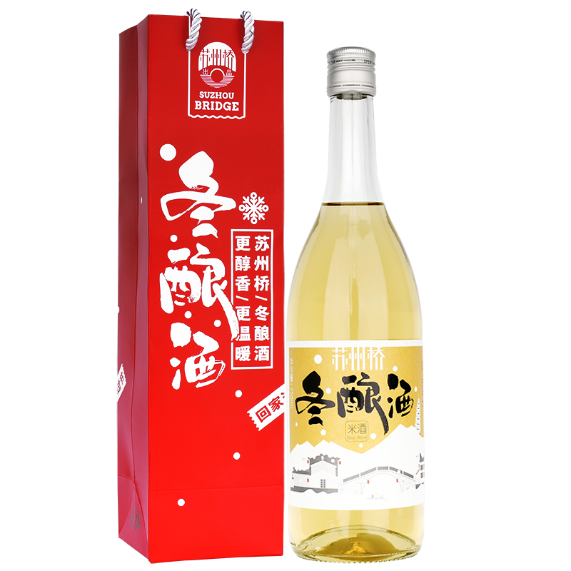 苏州桥冬酿酒米酒过隐桂花清香酒糯米清酒清米酒团圆酒瓶装甜酒