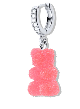 银色气泡小熊官同款出口挪威树脂彩色小熊CH浆果吊坠耳环