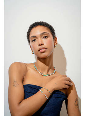 出口余滴油蓝眼睛珠CH cRYSTAL haze 项链手链