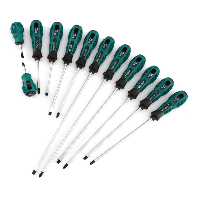 威力固手柄十字螺丝刀TPR胶柄一字平口改锥头带磁性加长杆3 5 6mm,淘宝优惠券,粉丝福利购,淘宝优惠卷