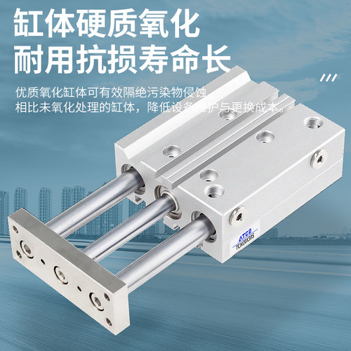 三轴气缸TCL/TCM32X20/25/30/40/50/60/70/75/100/125S - 图0