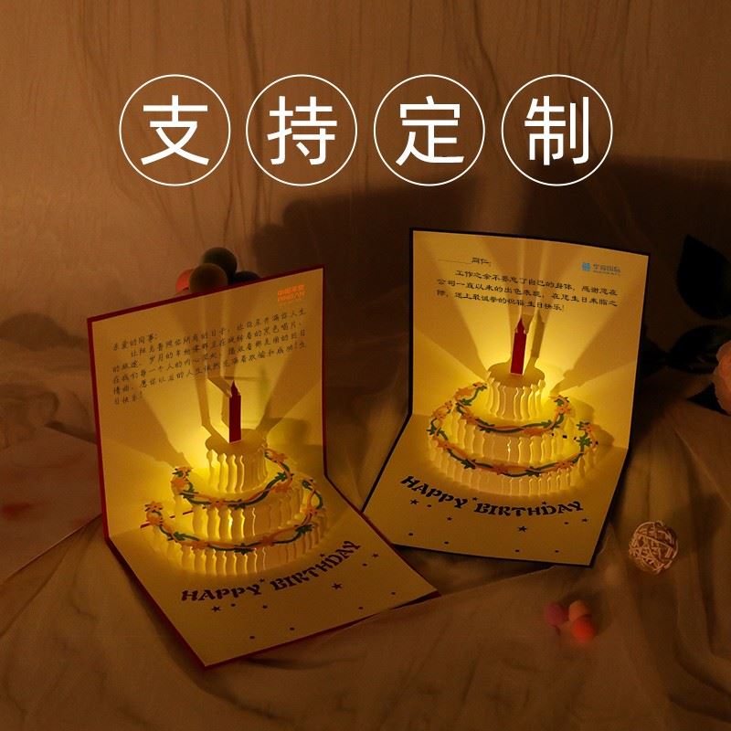 立体生日贺卡Stereoscopic birthday card children's party - 图1