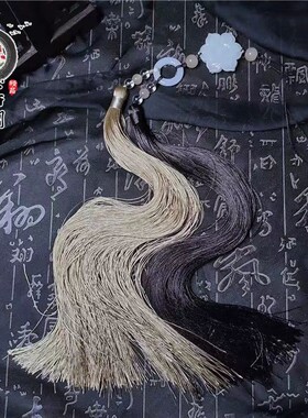 六瓣花琉璃环双流苏腰佩古风挂饰