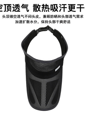 夏季空顶帽男士网纱镂空帽檐加条帽户外女士运动帽大檐遮阳空顶帽