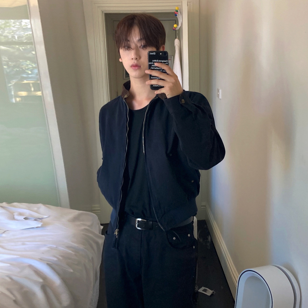 MRCYC撞色立领短款外套男士秋季宽松复古夹克韩系通勤风痞帅上衣 - 图1