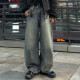 MRCYC ແບບເກົາຫລີລ້າງ jeans ຂາກວ້າງສໍາລັບຜູ້ຊາຍໃນດູໃບໄມ້ລົ່ນ