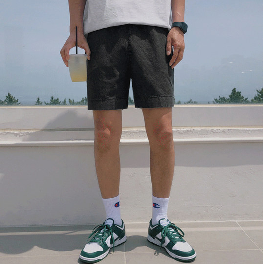 MRCYC夏季牛仔短裤男韩系潮流宽松直筒五分裤百搭运动休闲中裤