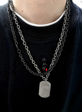 纯钛财布链佛牌珠宝复古定制项链