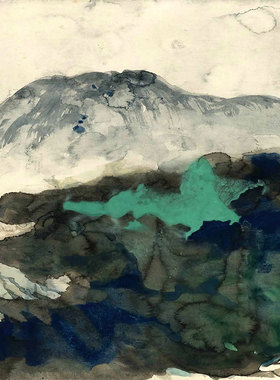 张大千雨后岚新图泼墨山水画