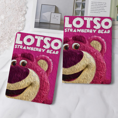 动漫草莓熊2021新款pro11保护套带笔槽平板10.2/10.5寸旋转壳18/19ipad air4/3/2/1三折式5/6苹果9.7迷你654 - 图1