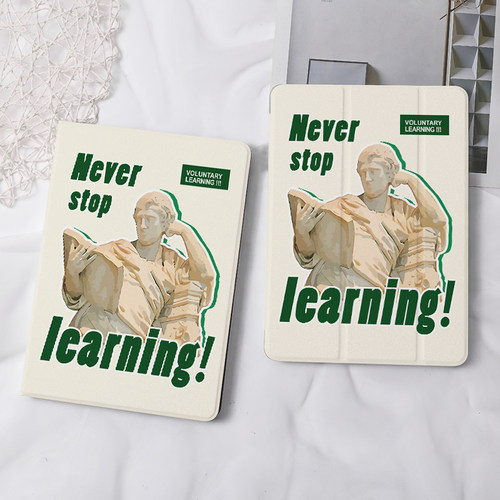 搞怪艺术雕像2021新款pro11保护套带笔槽平板10.2/10.5寸旋转壳18/19ipad air4/3/2/1三折式5/6苹果9.7迷你65 - 图2