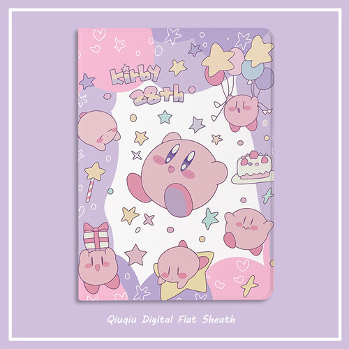 日韩星之卡比2024新款pro11保护套笔槽平板10.2/10.5寸气囊壳18/19ipad air6/5/4/3/2三折式5/6苹果9.7迷你65 - 图0