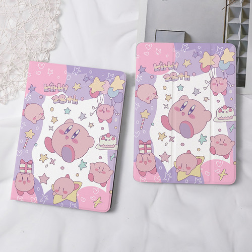 日韩星之卡比2024新款pro11保护套笔槽平板10.2/10.5寸气囊壳18/19ipad air6/5/4/3/2三折式5/6苹果9.7迷你65 - 图2