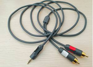 Belkin/贝尔金 立体声音频线镀金3.5转RCA音频线一分二电脑信号线