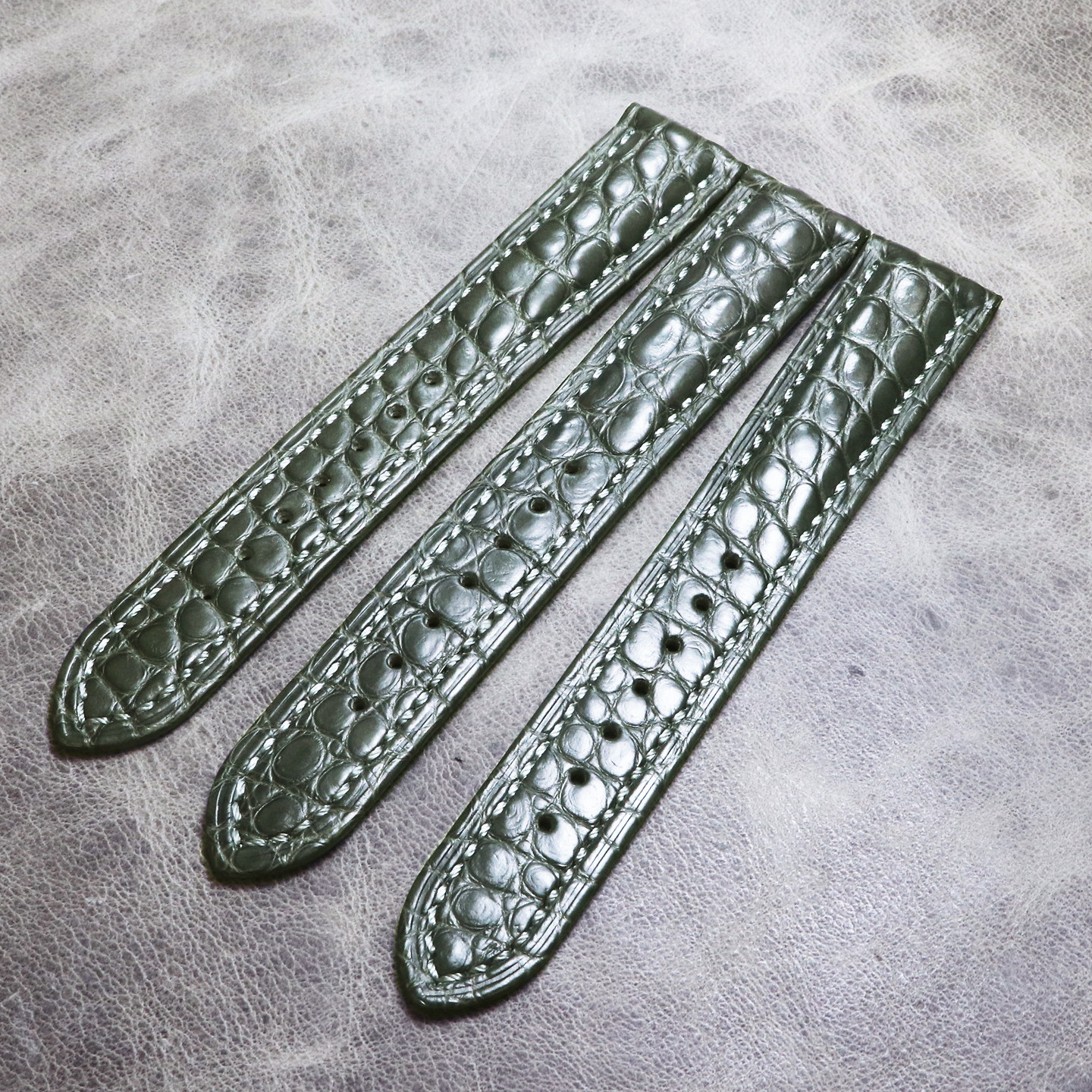 细腻美洲鳄鱼皮牛油果绿色18mm20mm21mm22mm灰绿色真皮柔软手表带,淘宝优惠券,粉丝福利购,淘宝优惠卷