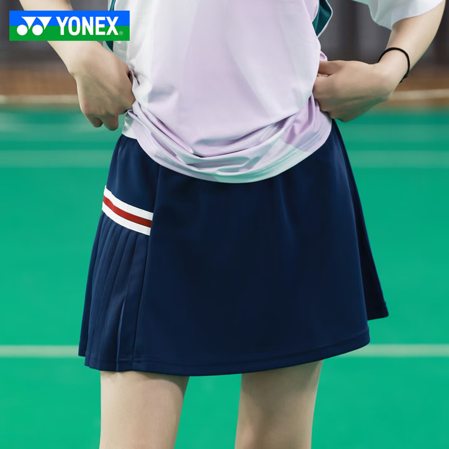 YONEX尤尼克斯新款羽毛球服女训练比赛运动短裙透气防走光百褶裙,淘宝优惠券,粉丝福利购,淘宝优惠卷