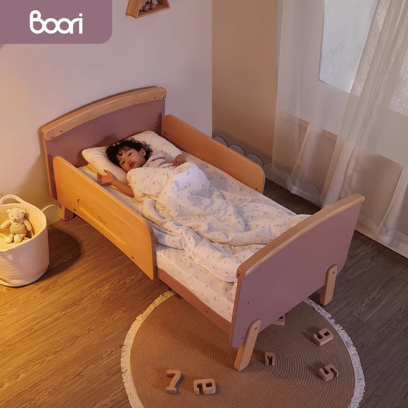 Boori婴儿床加宽床多功能儿童床宝宝摇篮床尼特婴童床摇篮床-图3