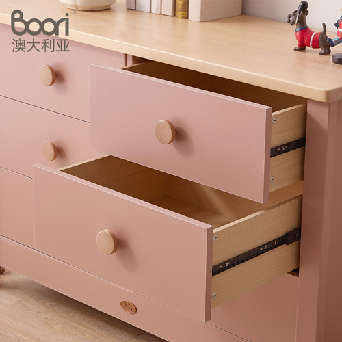 Boori三斗柜六斗柜多功能抽屉柜卧室收纳箱宝宝衣柜大容量储物柜 - 图2