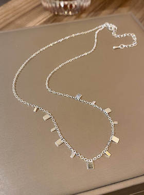 ins韩国新款简约素圈钛钢项链女