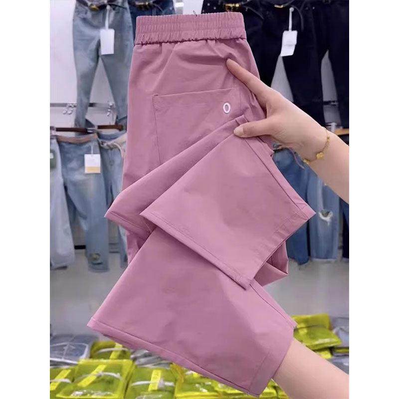 速干 干运动裤女2025夏季新款薄款透气小个子休闲 百搭八分老爹罗,淘宝优惠券,粉丝福利购,淘宝优惠卷