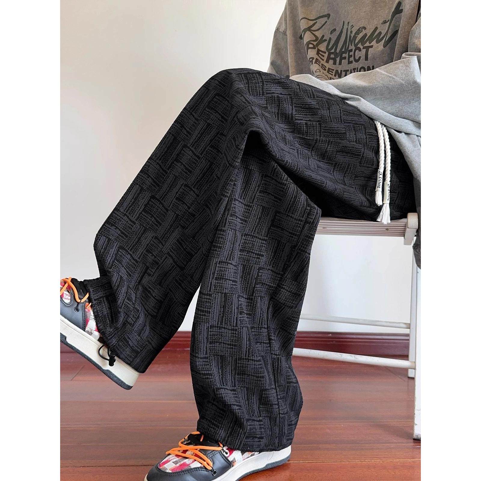 灯芯绒裤子男秋冬季2025新款加绒加厚宽松运动卫裤男阔腿休闲长裤,淘宝优惠券,粉丝福利购,淘宝优惠卷