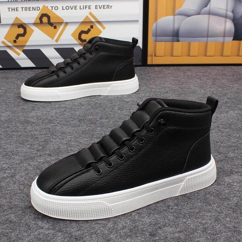 香港潮牌2025春季新款男鞋小白鞋韩版百搭休闲一脚蹬高帮厚底板鞋,淘宝优惠券,粉丝福利购,淘宝优惠卷