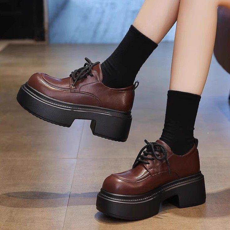 英国真皮厚底乐福鞋女款秋季2025新款黑色英伦小皮鞋玛丽珍鞋单鞋,淘宝优惠券,粉丝福利购,淘宝优惠卷