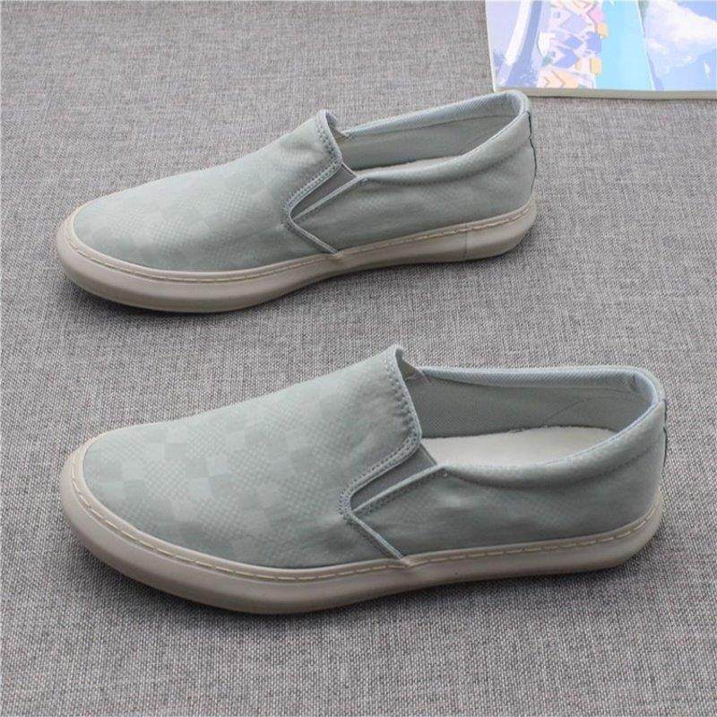 〖MessContiy Tsmr〗好脚感会说话~透气帆布鞋男一脚蹬懒人乐福鞋,淘宝优惠券,粉丝福利购,淘宝优惠卷