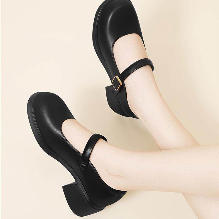 气质中跟玛丽珍女鞋子2025新款秋季高跟鞋配裙子小皮鞋温柔风单鞋,淘宝优惠券,粉丝福利购,淘宝优惠卷