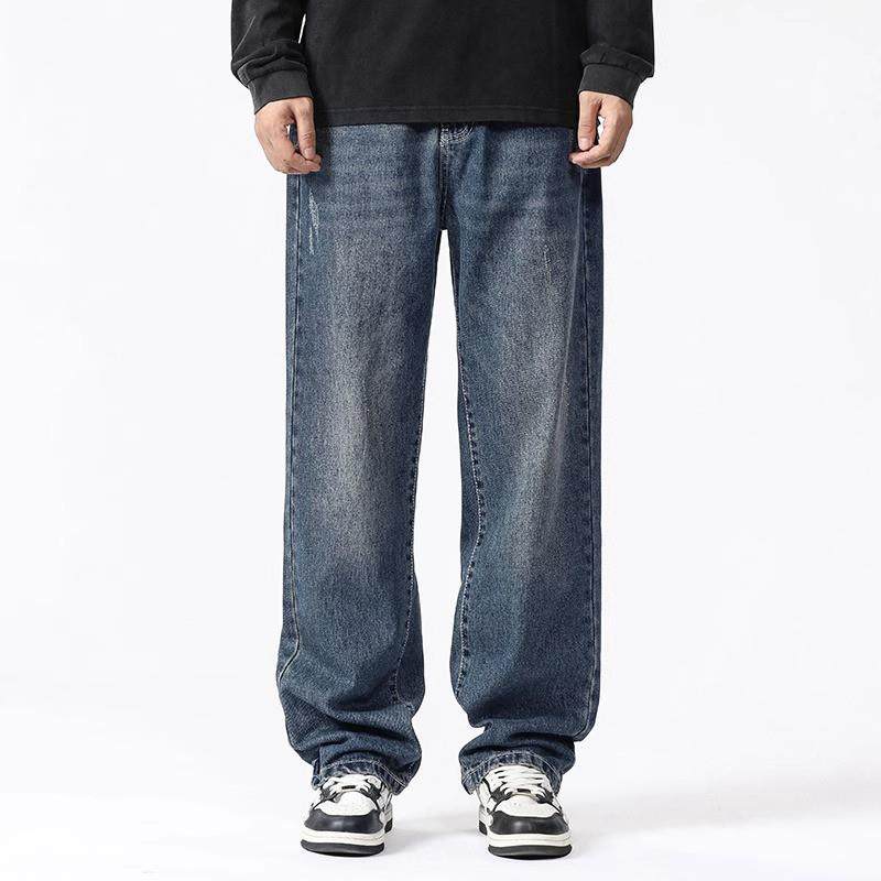 it Afternnaths潮牌直筒牛仔裤男秋季宽松大码休闲美式高街阔腿裤,淘宝优惠券,粉丝福利购,淘宝优惠卷