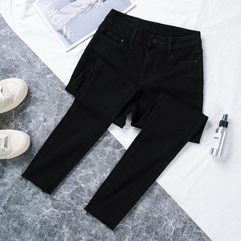 韩国牛仔烟管裤女2025秋冬新款紧身九分显瘦加绒加厚绒修身高腰~,淘宝优惠券,粉丝福利购,淘宝优惠卷