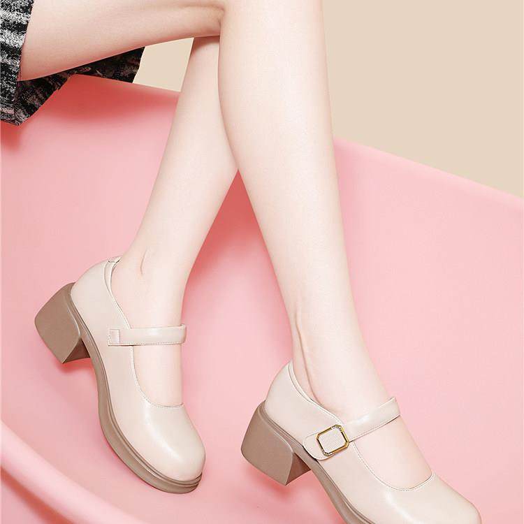 气质中跟玛丽珍女鞋子2025新款秋季高跟鞋配裙子小皮鞋温柔风单鞋,淘宝优惠券,粉丝福利购,淘宝优惠卷