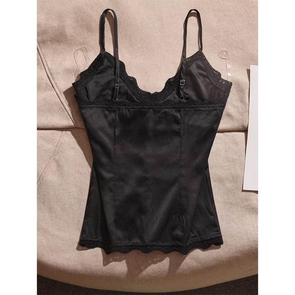 法式性感蕾丝吊带背心女带胸垫V领抹胸打底衫配小西装内搭,淘宝优惠券,粉丝福利购,淘宝优惠卷