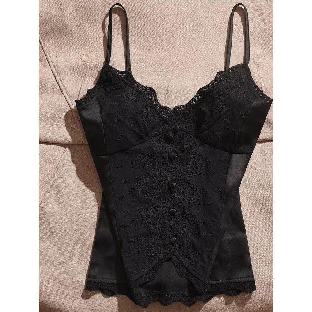 法式性感蕾丝吊带背心女带胸垫V领抹胸打底衫配小西装内搭,淘宝优惠券,粉丝福利购,淘宝优惠卷