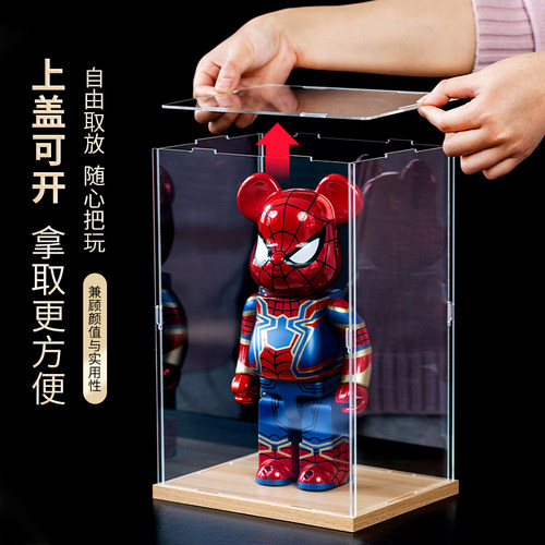 适用乐高透明亚克力展示盒防尘罩盒子盲盒积木手办模型收纳定制 - 图0