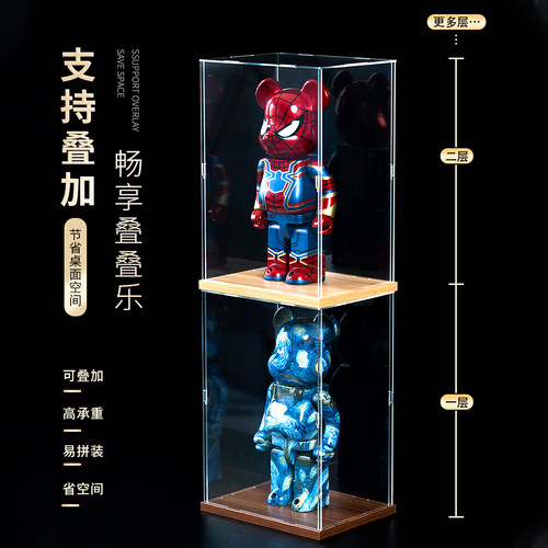 适用乐高透明亚克力展示盒防尘罩盒子盲盒积木手办模型收纳定制 - 图3