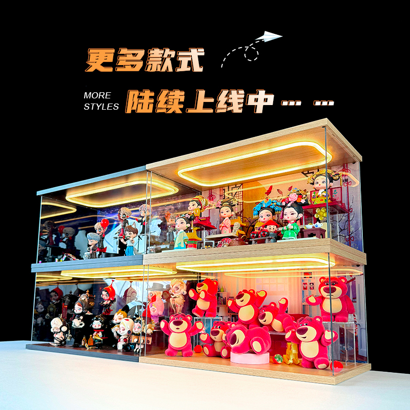亚克力场景展示盒适用泡泡玛特樱桃小丸子陪伴时光系列手办盲盒 - 图3