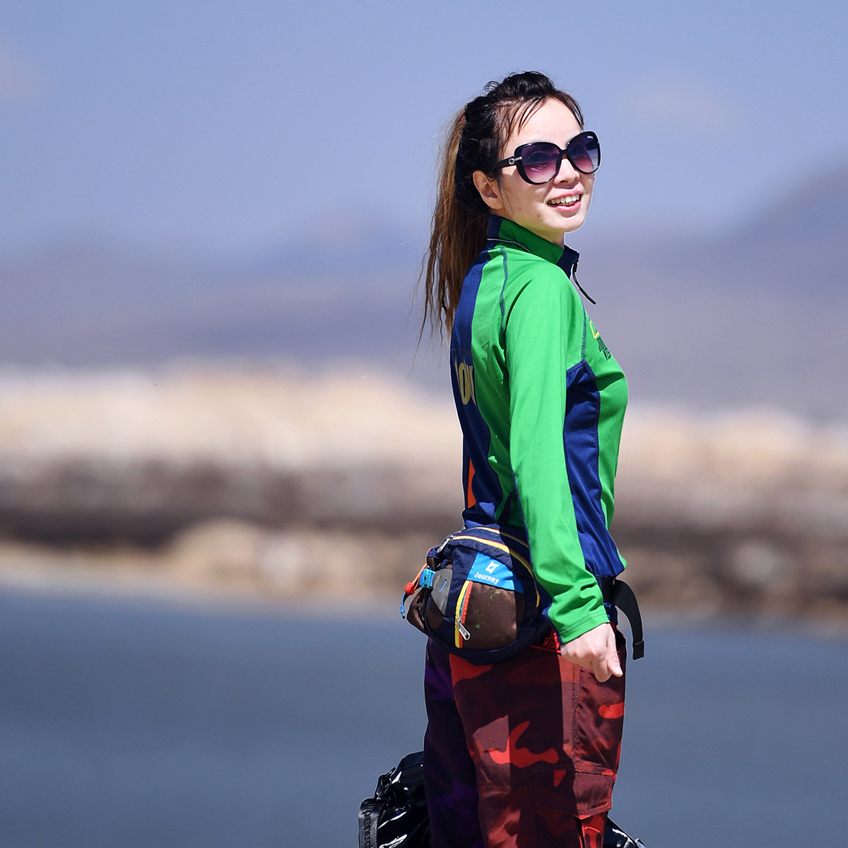 卓尼维斯户外春夏自制印花不规则拼色设计速干快干长袖T恤上衣女,淘宝优惠券,粉丝福利购,淘宝优惠卷