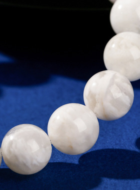 晶东珠宝 天然白雪花幽灵手链飘花时尚简约百搭女生礼物手串批发