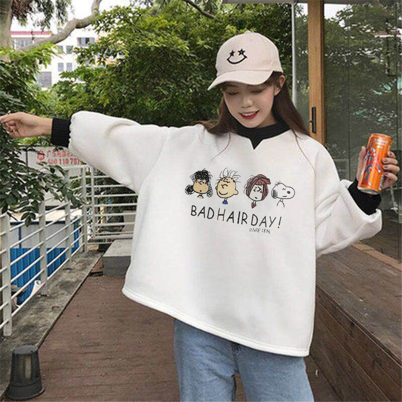 卫衣女韩版薄款潮学生宽松春季秋装2019新款长袖ins加绒上衣外套