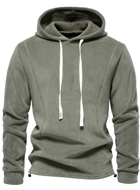 Men's sweatshirt2025秋冬外贸长袖连帽卫衣男摇粒绒保暖百搭上衣