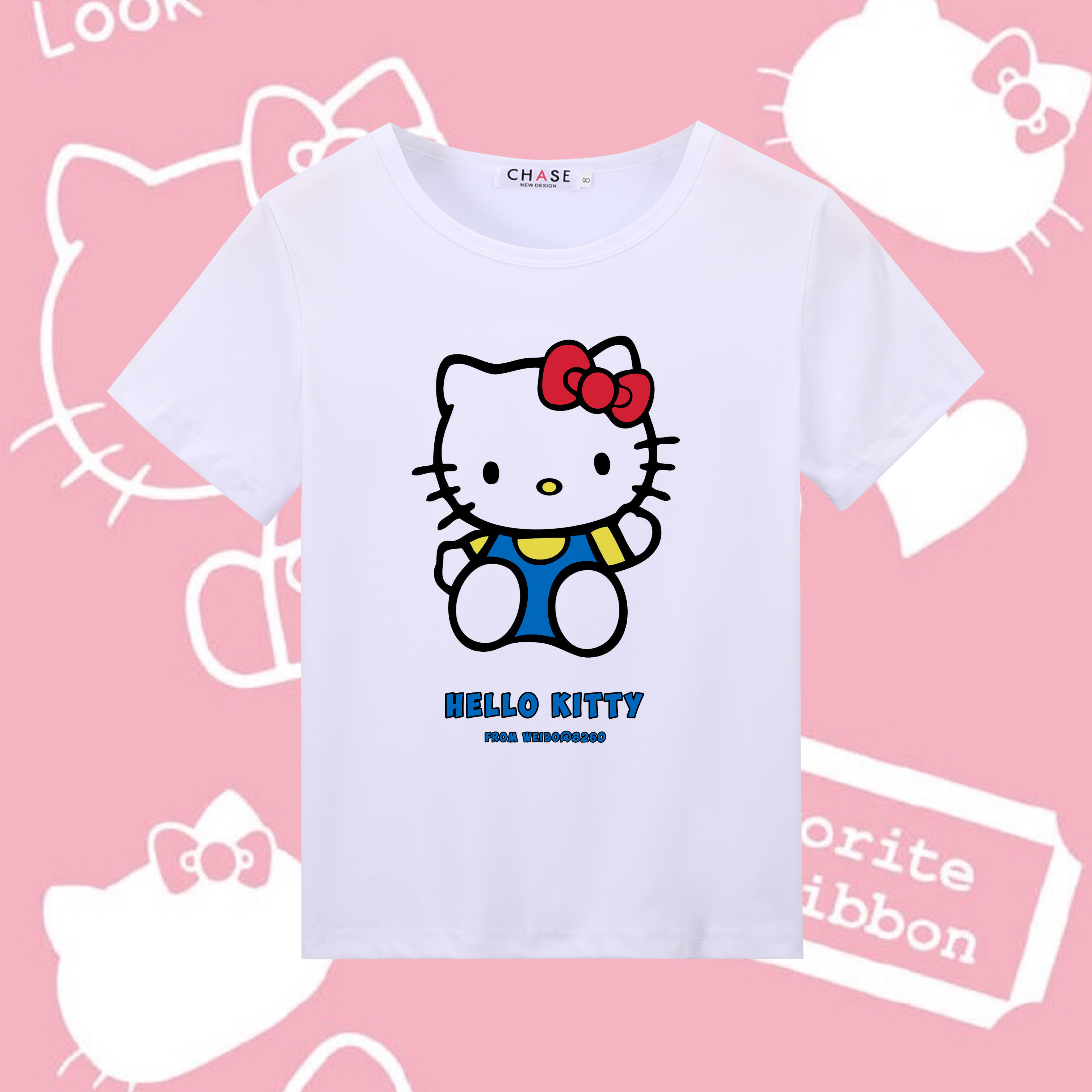 可爱日系少女kt猫hello kitty凯蒂猫女童学生上衣短袖T恤衫衣服装