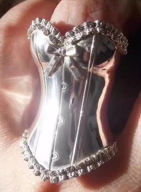 【蕾丝束腰】立体裙摆公主风戒指蕾丝镶边蝴蝶结设计复古甜酷配饰